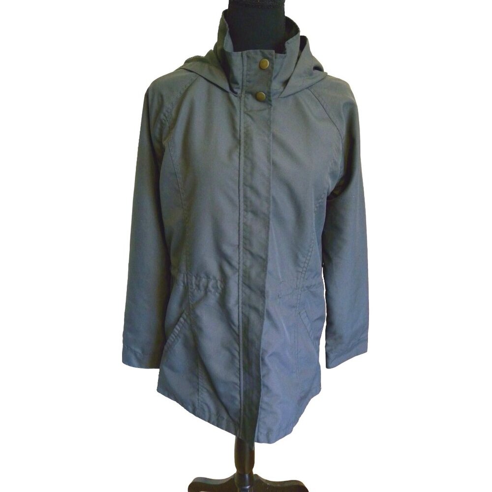 O'Neill Women's Hooded Jacket M Gray Full Zip Lined Pockets Casual Outdoor Coat - Picture 2 of 8